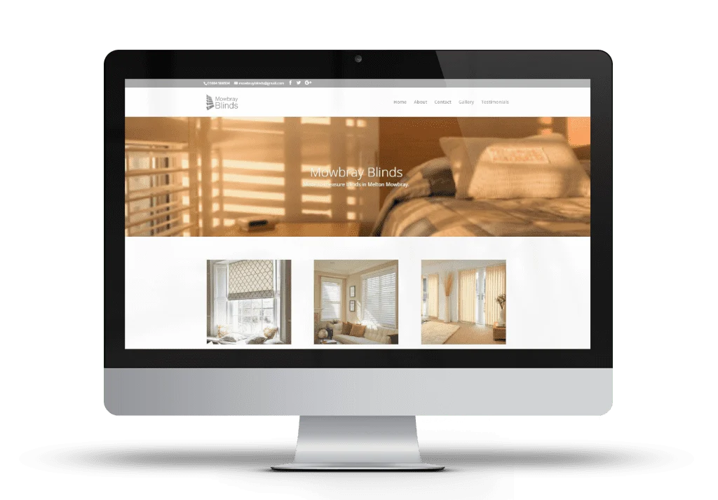 Mowbray Blinds website home page